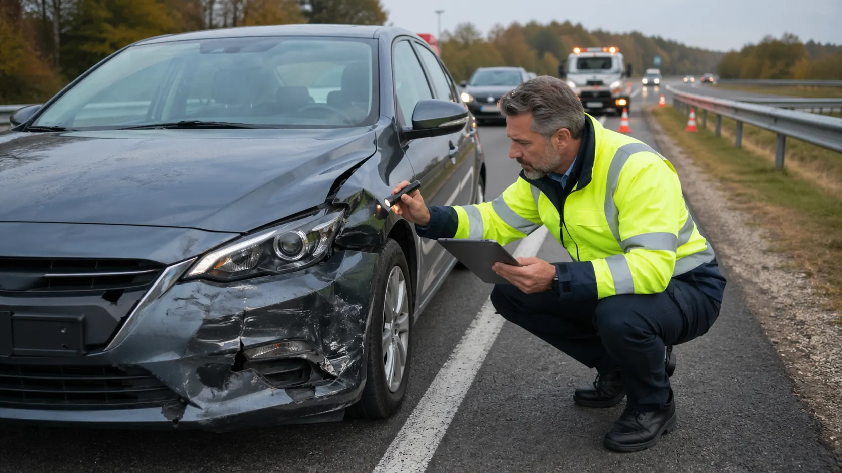 Unfallschaden auf der Autobahn — typisches Einsatzszenario für AS Sachverständigenbüro Köln